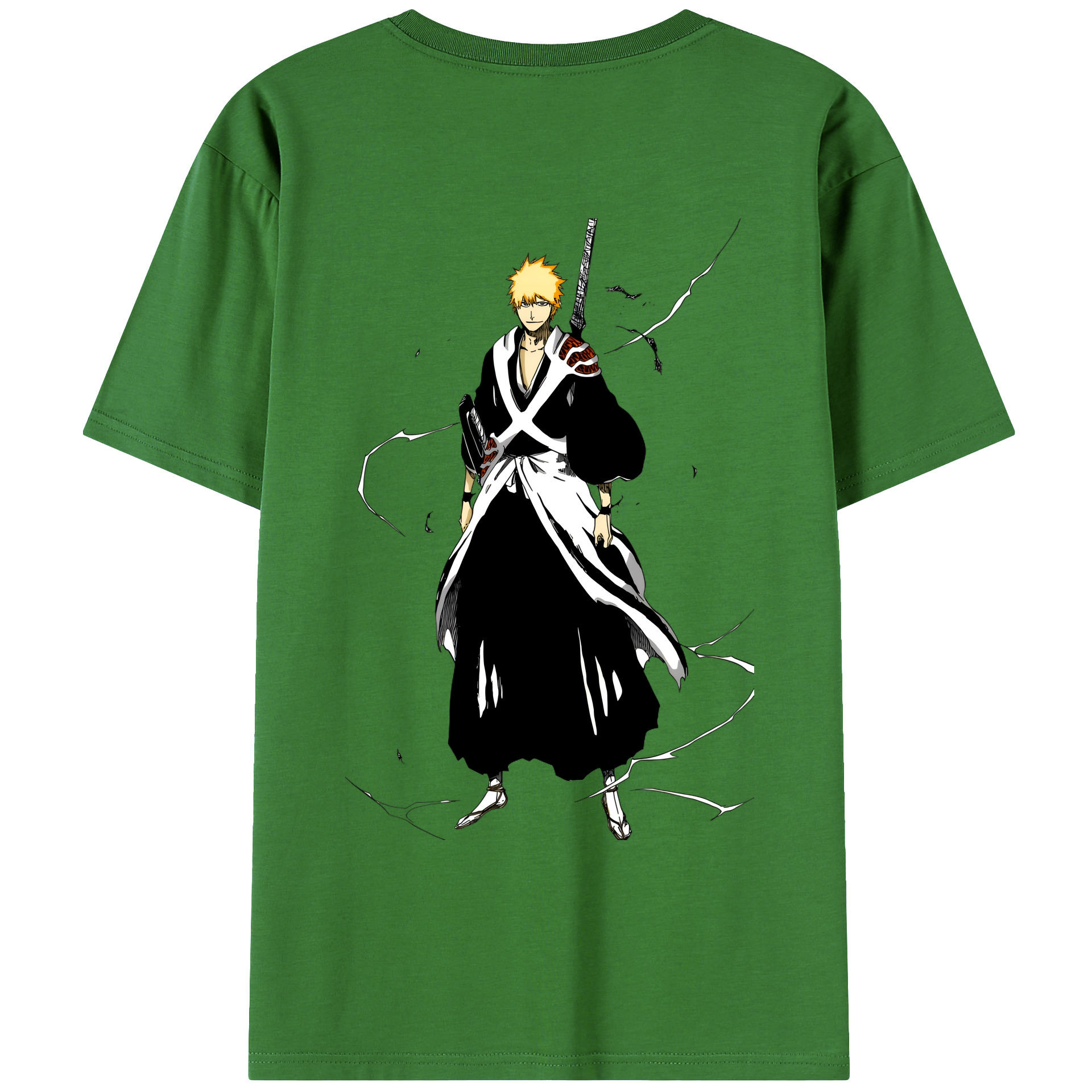 （画像用） ブリーチ 黒崎一護（くろさき いちご）BLEACH Kurosaki Ichigo レディース半袖Tシャツ(バックプリント)
